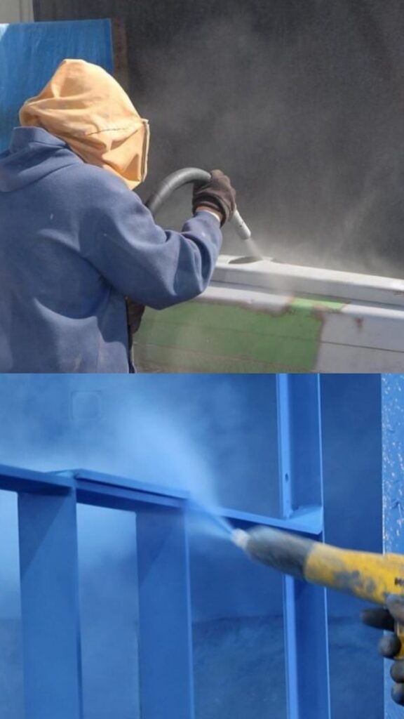 Powder coating Vs Sandblasting