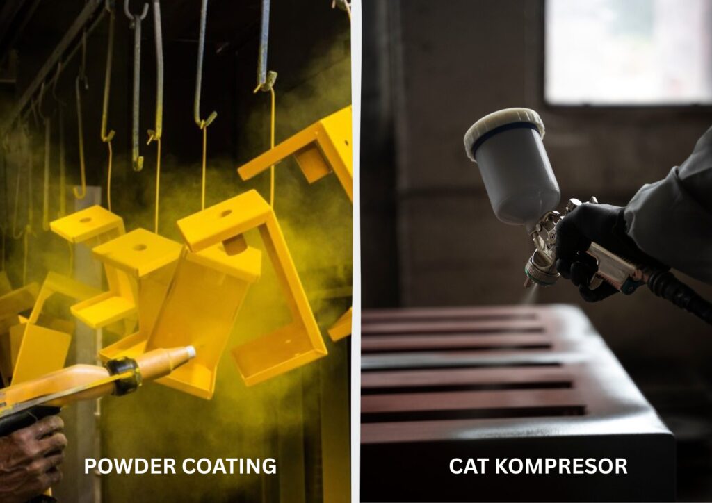 powder coating vs cat kompresor