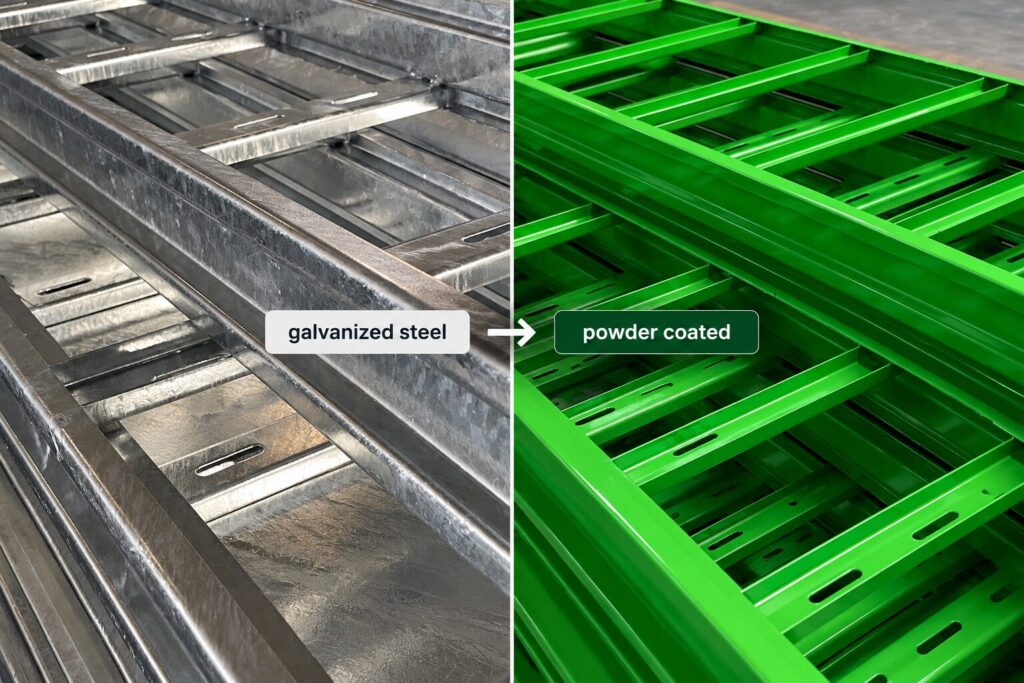 Powder coating besi galvanis