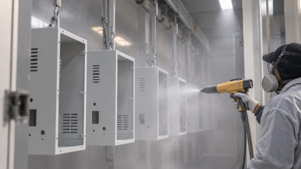 powder coating casing elektronik