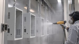 powder coating casing elektronik